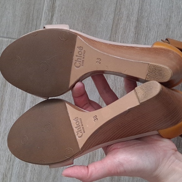 Chloe velcro ankle strap wedge sandals - Picture 7 of 16